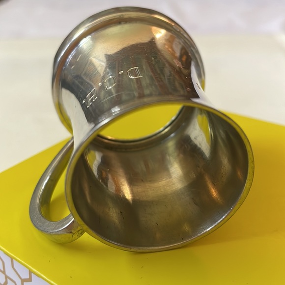 VTG made in England Pewter Glass bottom 1 1/2 oz measuring cup - Picture 8 of 10